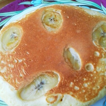 朝食に作りました～(^^)/~~~
バナナがトロっとして美味～♪